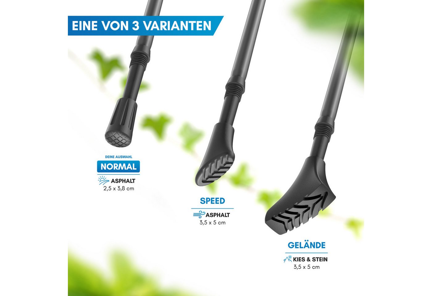 Nordmut Mumienschlafsack Wanderstock Aufsätze für alle gängigen Trekkingstöcke, universell einsetzbar, langlebig & robust, leise Bild 5