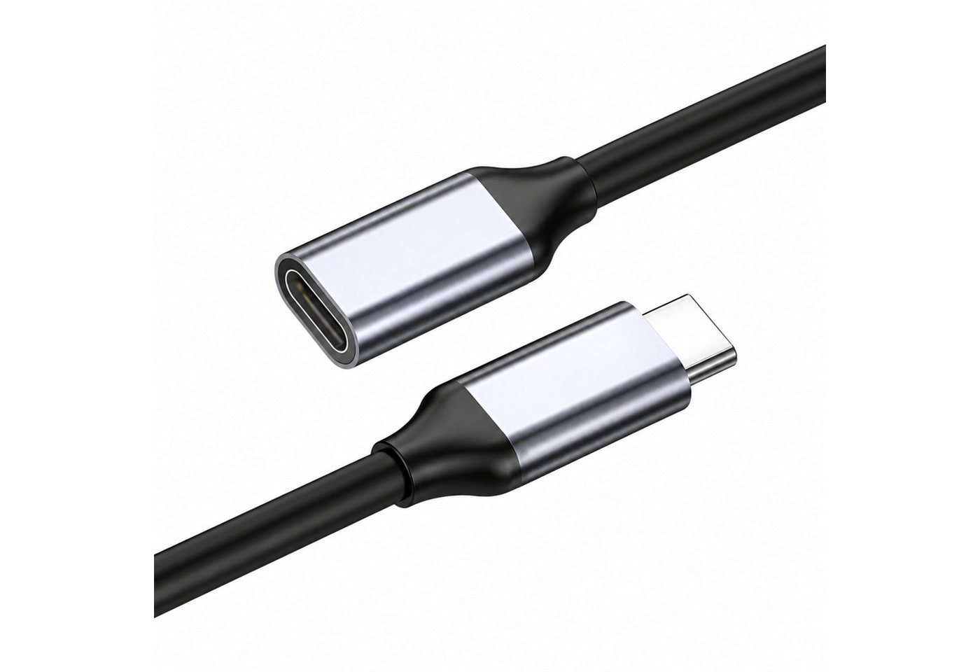 PlugUp USB-C Verlängerungskabel 100W 4K 10 Gbit/s USB-C Stecker auf Buchse USB-Kabel, USB-C, USB Typ C (100 cm), Bis zu 100W Schnellladen, 4K-Video & bis zu 10 Gbit/s Datenübertragung Bild 5