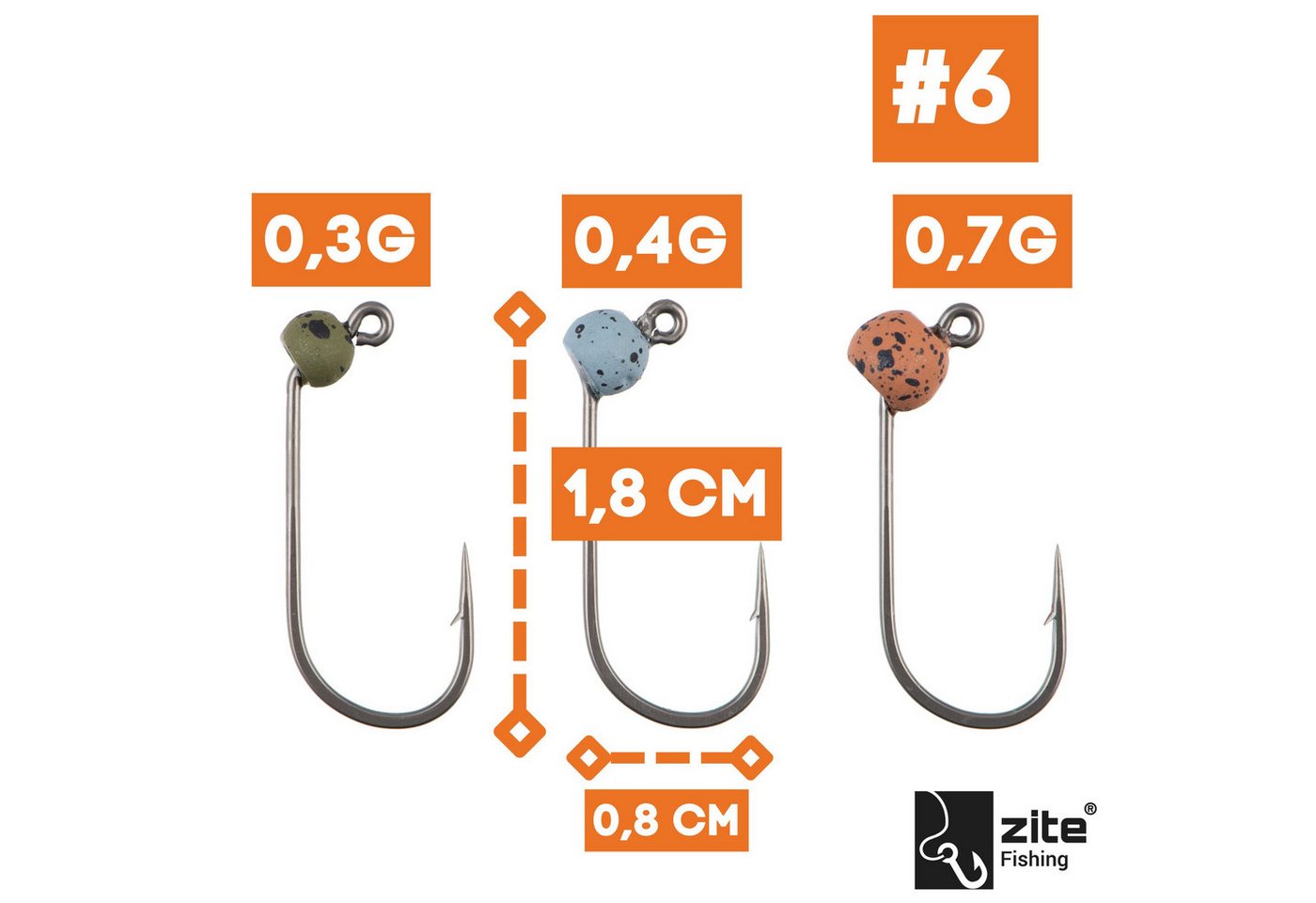 Zite Jighaken NaturalMatt Tungsten ProSharp Angelhaken Teflonbeschichtet Forelle Bild 5