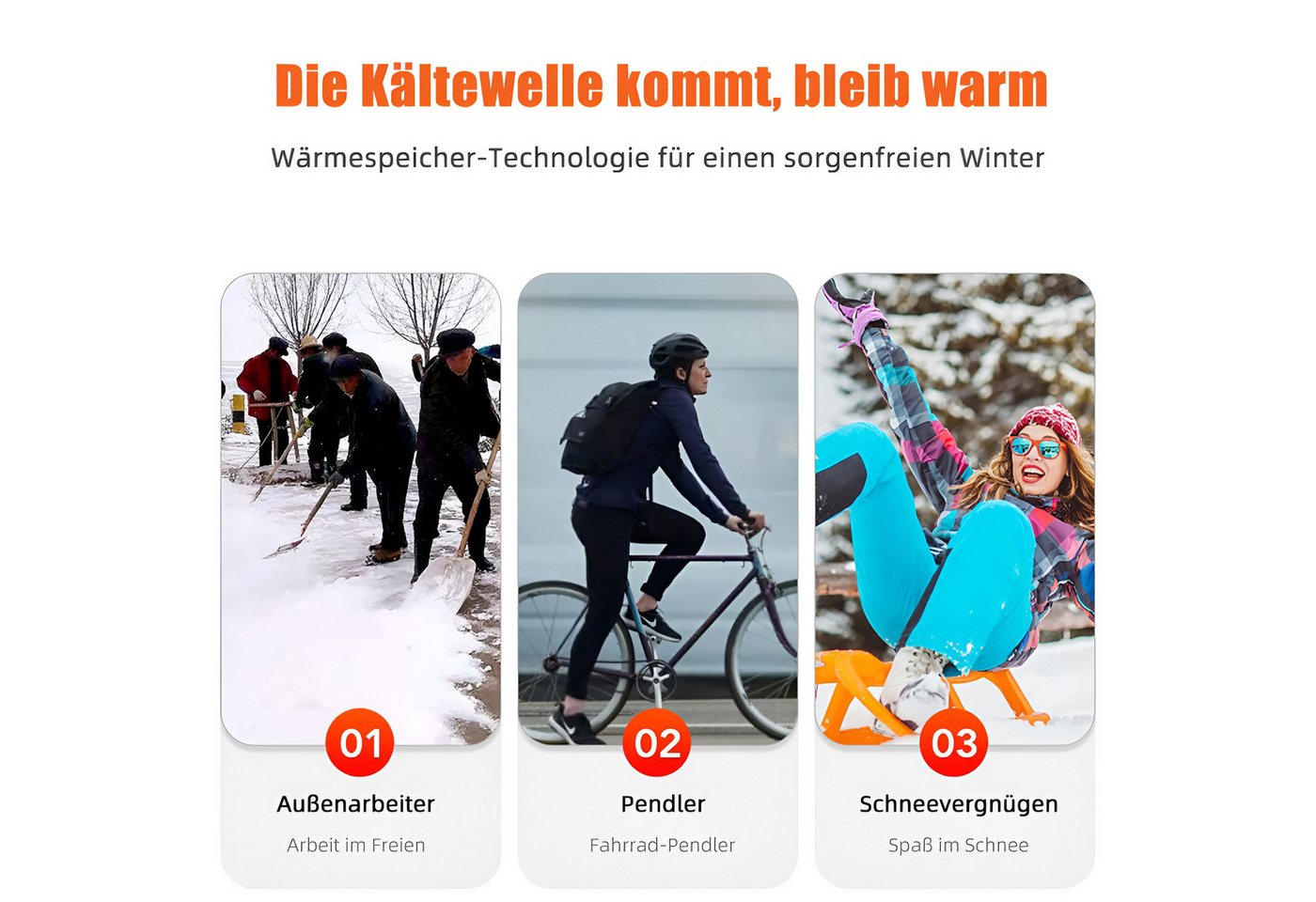 Lisabonde Hitzeschutzhandschuhe Beheizbare Winterhandschuhe, wasserdicht, Touchscreen, 3 Heizstufen Beheizbar, Touchscreen, wasser- & winddicht, verstellbares Armband Bild 2