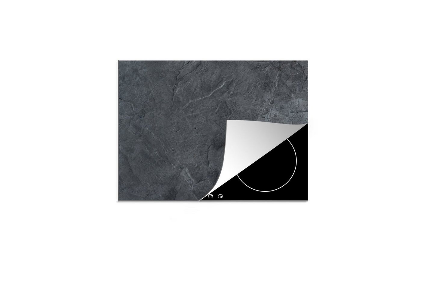 MuchoWow Herd-Abdeckplatte Beton - Induktionsschutz - Induktionsmatte - Grau - Industrie, Vinyl, (1 tlg), Ceranfeldabdeckung Küche, Herdabdeckplatte Einteilig, 60x52 cm Bild 2