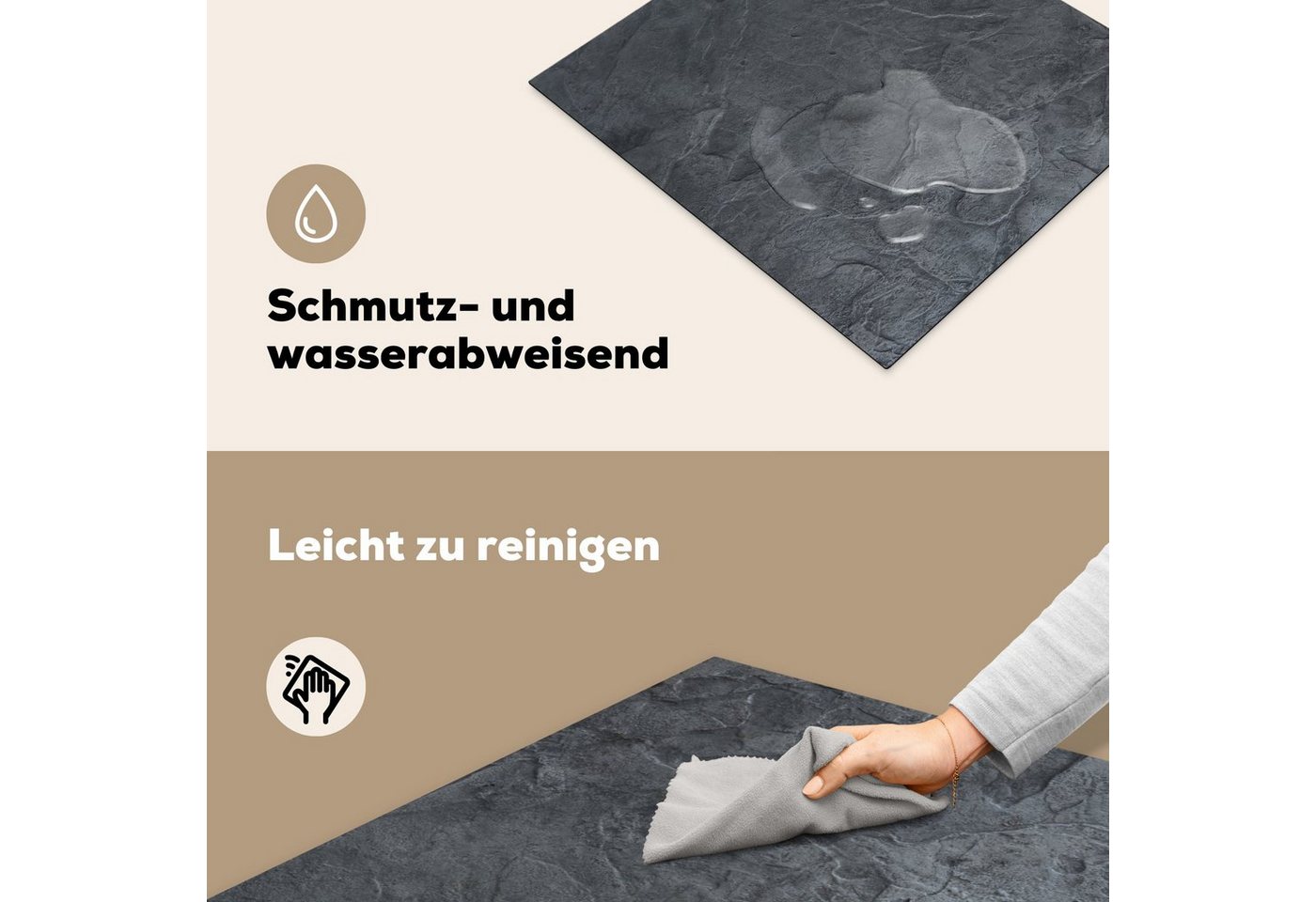 MuchoWow Herd-Abdeckplatte Beton - Induktionsschutz - Induktionsmatte - Grau - Industrie, Vinyl, (1 tlg), Ceranfeldabdeckung Küche, Herdabdeckplatte Einteilig, 60x52 cm Bild 5