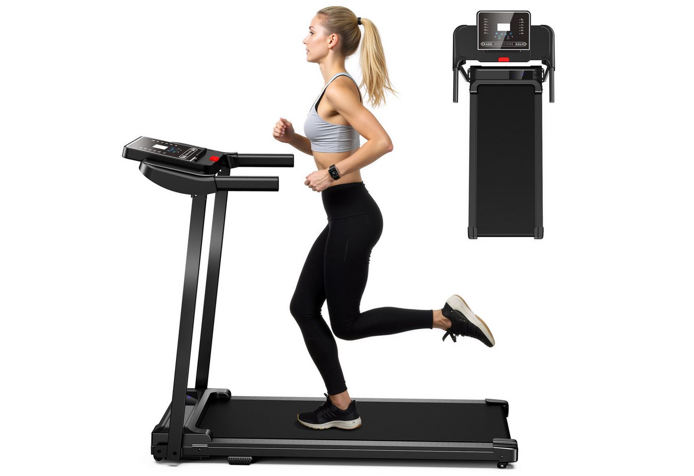 Favofit Laufband 3-in-1 Faltbares Laufband, 1–10 km/h, 2,5 PS Peak, 12 Programme