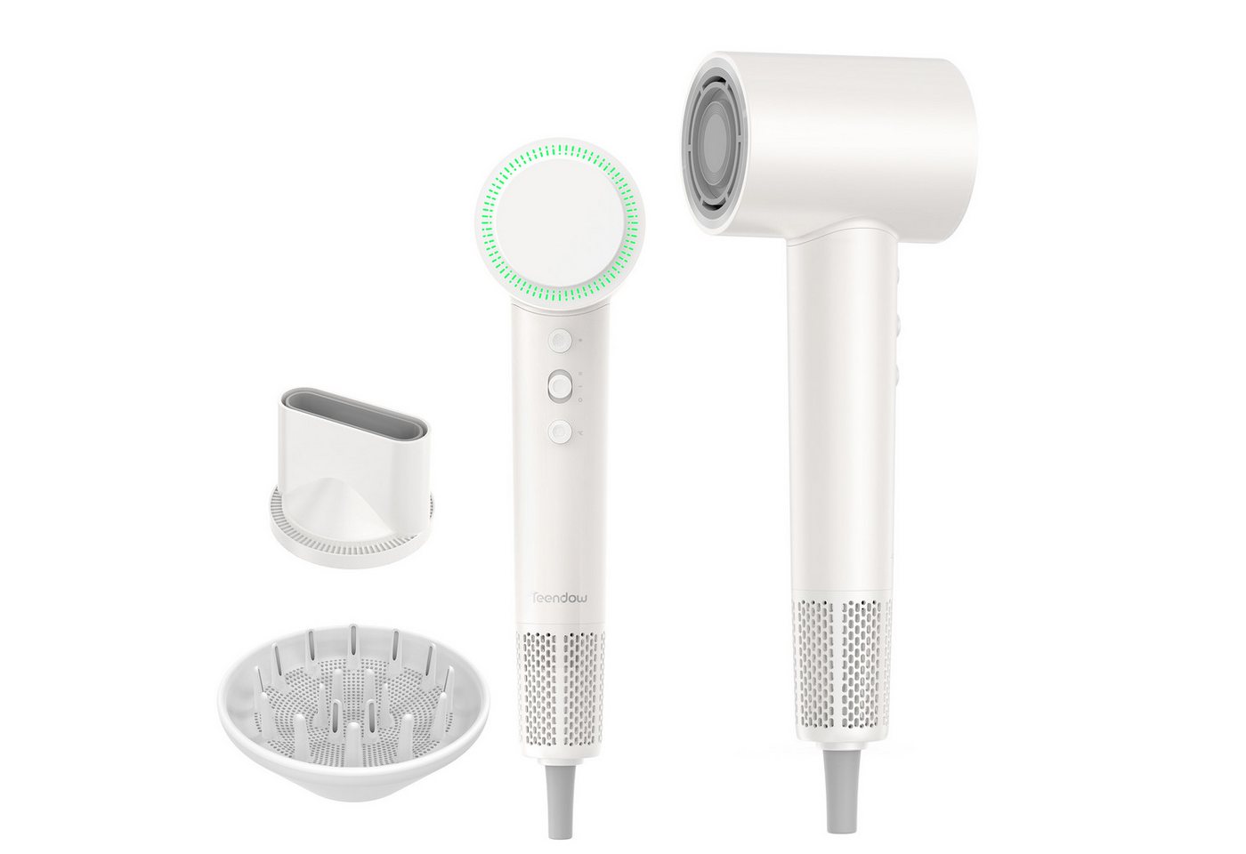 Teendow Haartrockner T761-B Föhn Ionen mit Diffusor 1600W Kaltluft Hochgeschwindigkeit, 1600 W, Magnetdüse, Diffusor, Ionen-Technologie, Leise Betriebslautstärke, Schnelltrocknung Bild 2