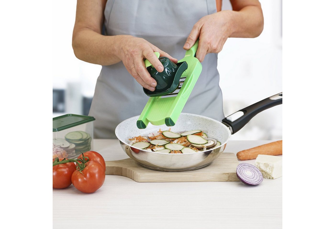 Genius Gemüseschneider Genius Nicer Dicer Speed Light Gemüseschneider Gemüsehobel 5 tlg Bild 4