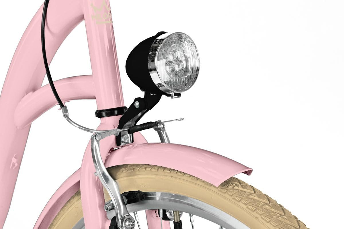 Milord Cityrad Damenfahrrad Citybike Hollandrad Fahrrad, 26/28 Zoll, 21-Gang, 21 Gang, (Fahrradständer, Gepäckträger, Klingel, Korb, Kotflügel) Bild 3