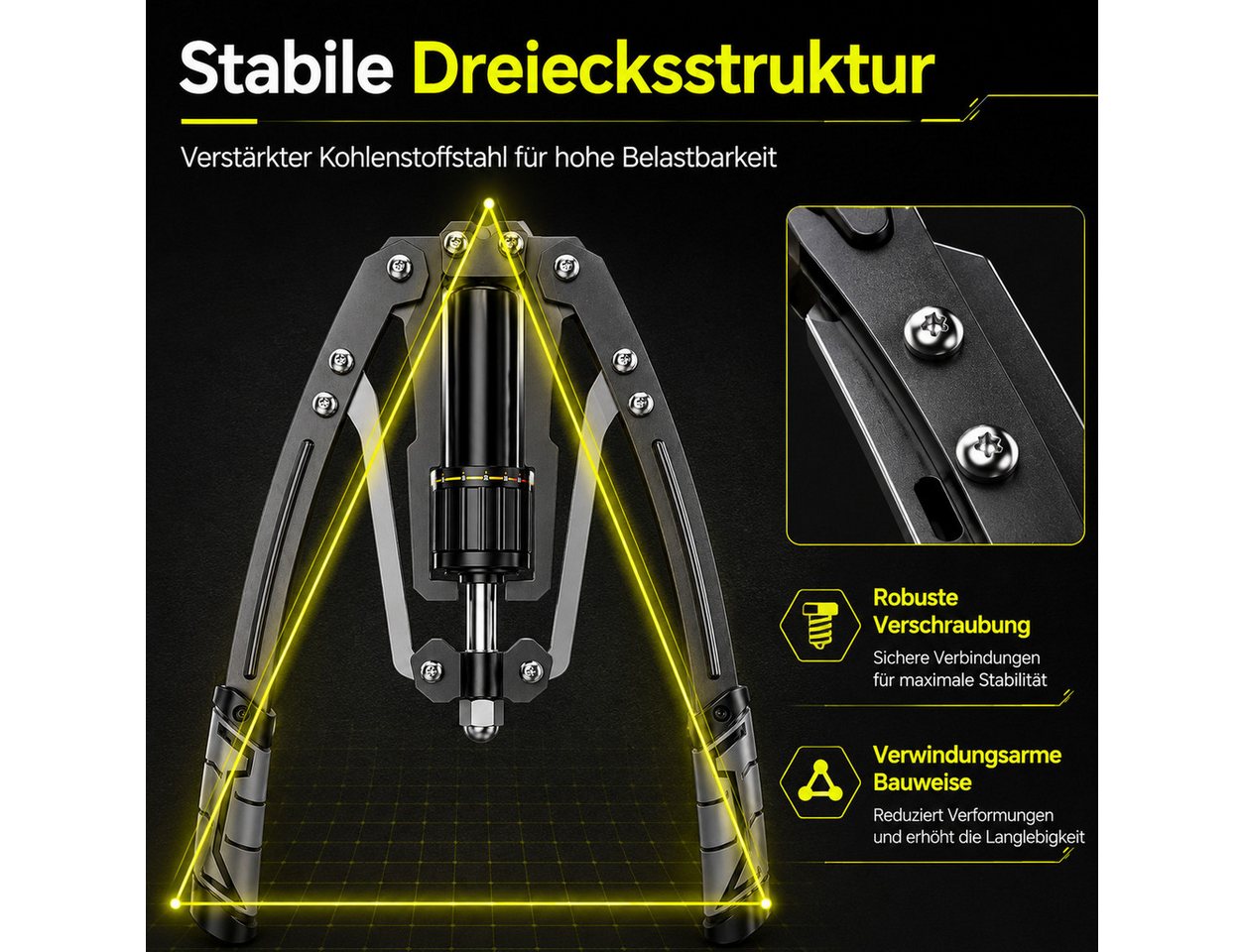 OYLCDI Handmuskeltrainer Hydraulischer Armtrainer 10–200 kg (stufenlos verstellbarer Brusttrainer aus Carbonstahl, für Brust, Arme, Schultern & Rücken) Bild 3