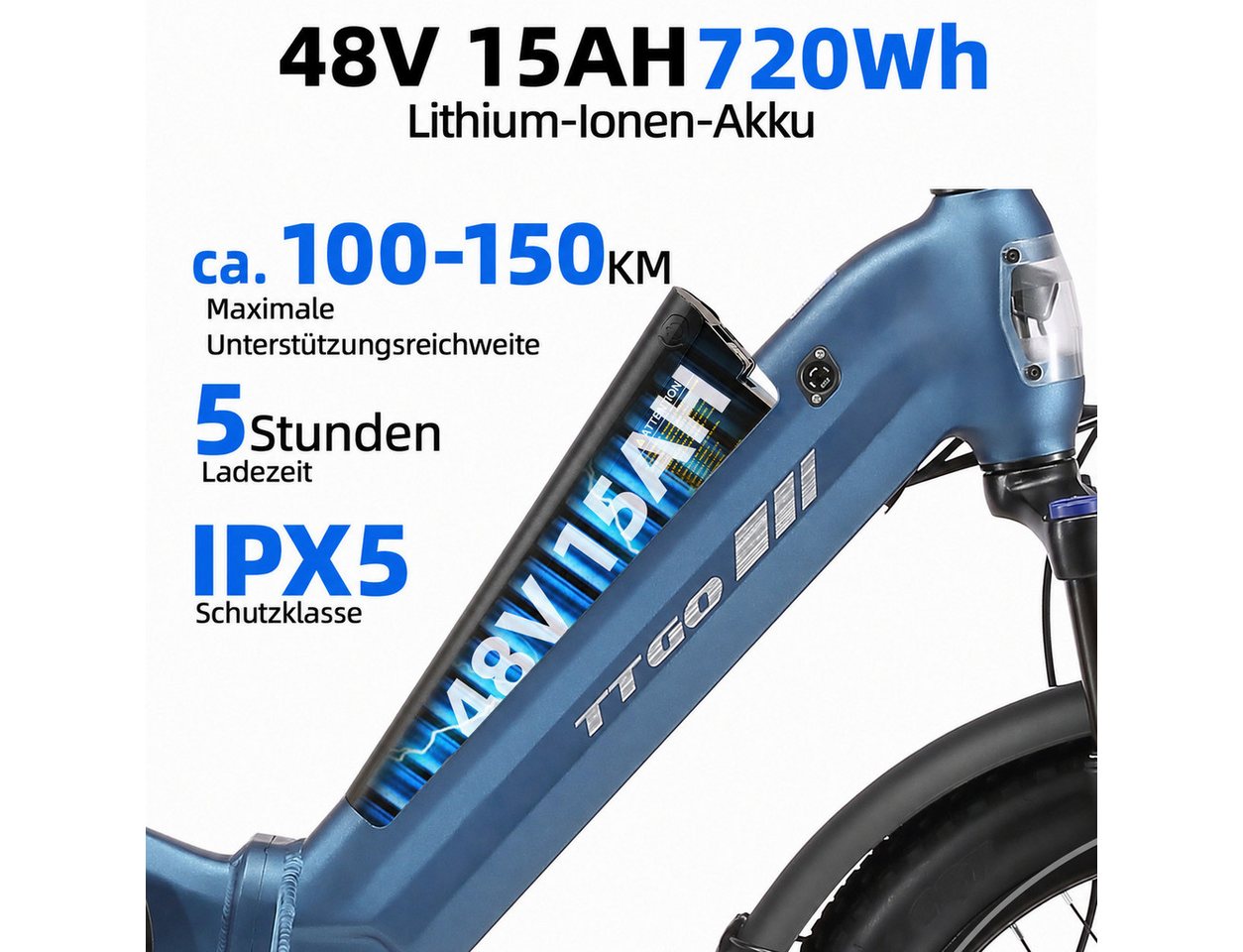 Vankel E-Bike Klapprad 20 Zoll, Fully Klapprad Fatbike, max. 150km, 150kg belastbar, 7 Gang SHIMANO, Kettenschaltung, Heckmotor, 720 Wh, (Softtail, separates Bremslicht, Vollfederung, Drehmomentsensor), Tiefeinstieg, Elektrofahrrad für Damen Herren, All-Terrain-E-Bike