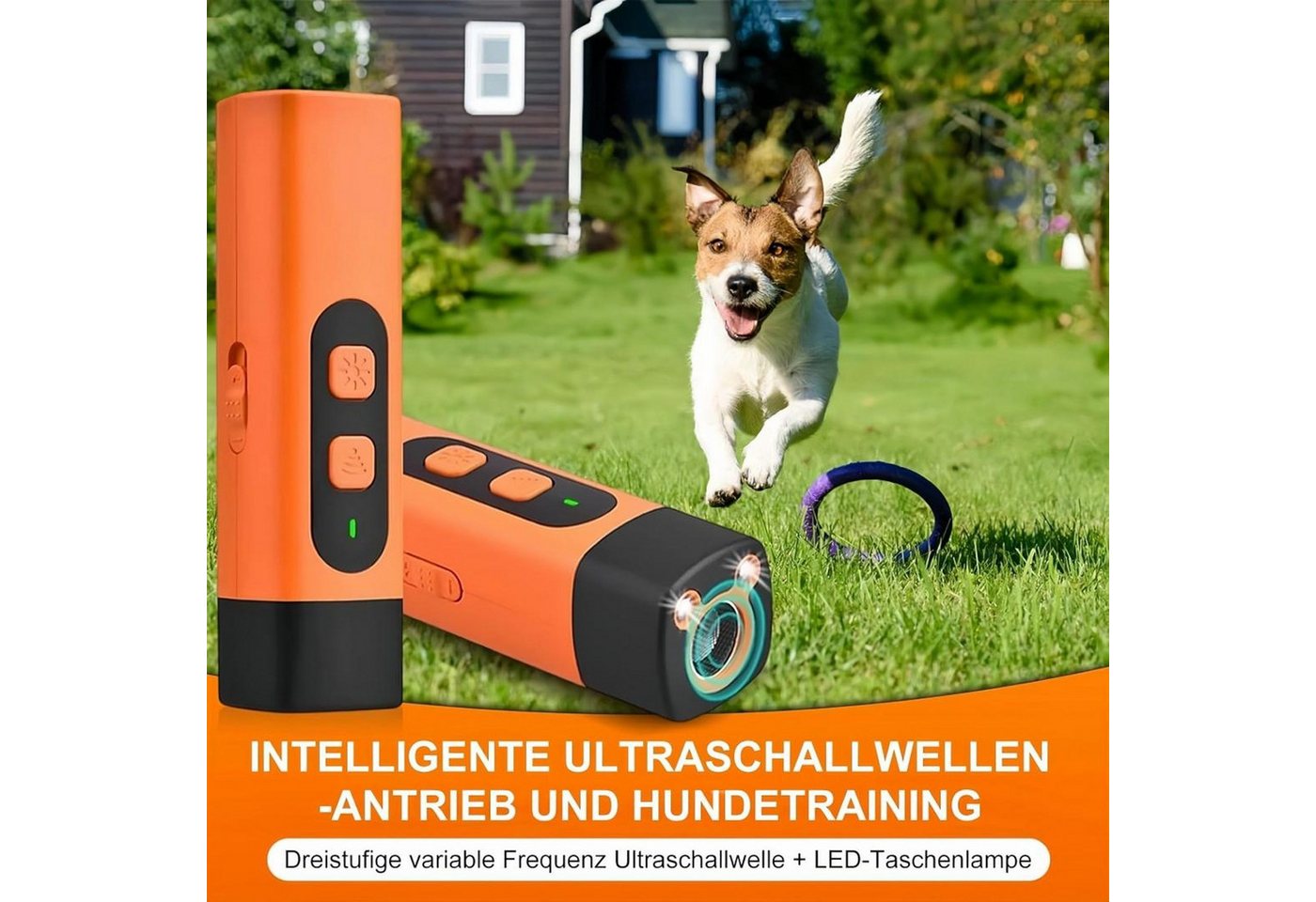 FELIXLEO LED Taschenlampe Ultraschall Hundeabwehr,wiederaufladbar, LED-Taschenlampe,3 Frequenzen (1-St) Bild 2