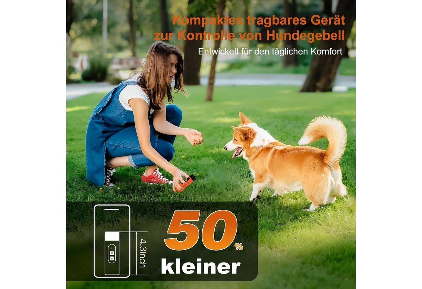 FELIXLEO LED Taschenlampe Ultraschall Hundeabwehr,wiederaufladbar, LED-Taschenlampe,3 Frequenzen (1-St) Bild 3