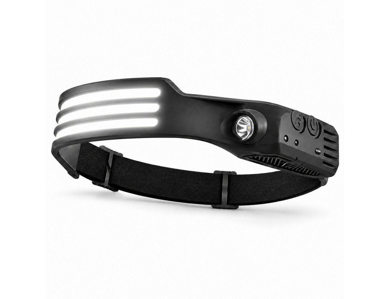 Luckice Stirnlampe LED Stirnlampe Wiederaufladbar, COB-Breitstrahl & Spotlight (Typ-C USB-Lade- Kopflampe, 3-St., 5 Modi Wasserdichte Headlight mit Bewegungssensor, für Nachtlaufen, Radfahren, Camping, Reparieren) Bild 5