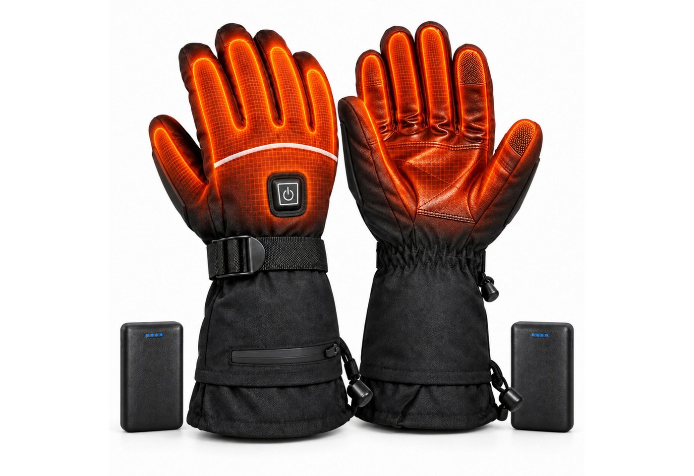 Blossom Beheizbare Handschuhe Beheizbare Fahrradhandschuhe, 3 Heizstufen, wasserdicht, Touchscreen (2 x 5000 mAh, Winterhandschuhe) Geschenkideen für Familie Freunde zu Valentinstag Geburtstag Bild 4