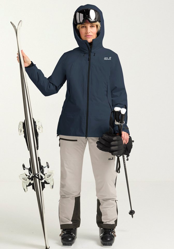 Jack Wolfskin Skijacke FLOWLINE PRO 2L INS JKT W mit abnehmbarem Schneefang, etwas länger geschnitten Bild 2