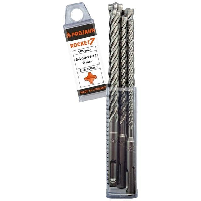 Hammerbohrer-Set rocket 7 SDS-plus Set 5-tlg. ø 6-8-10-12-14x165 mm - Projahn