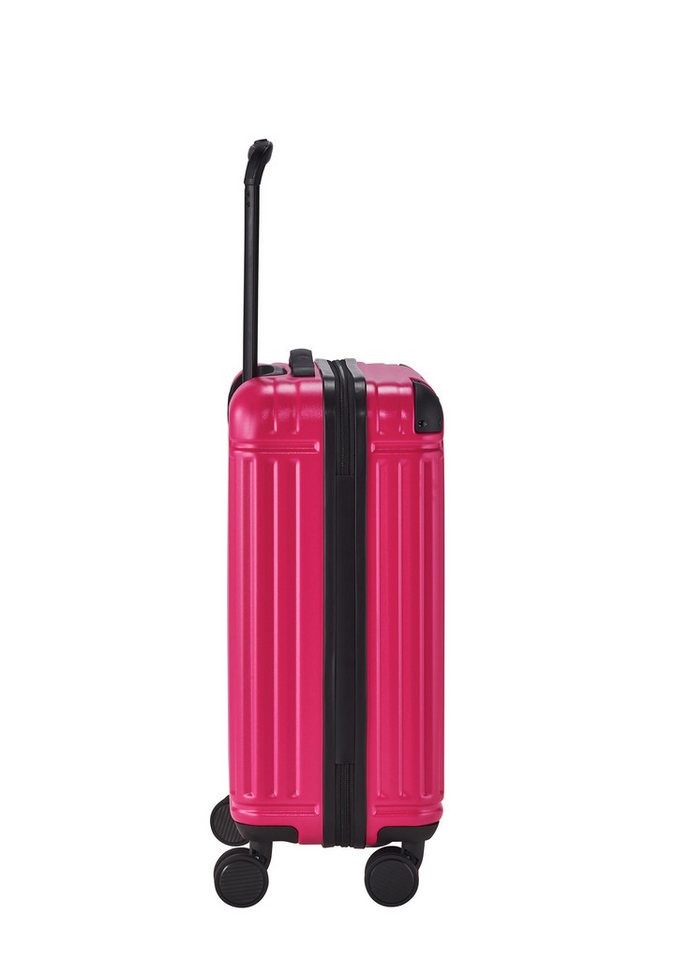 travelite Handgepäckkoffer Cruise, ABS Kabinengepäck, Pink, Türkis, Blau, 4 Rollen