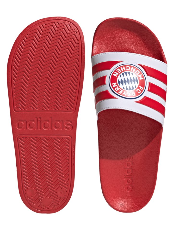 adidas Performance FC Bayern München, Adilette, Unisex, Rot Badesandale