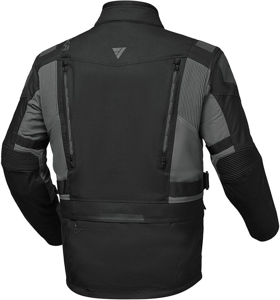 Modeka Motorradjacke Aeris II Motorrad-Textiljacke Airbag vorbereitet,Verbindungsreißverschluss,Ellenbogenprotektore