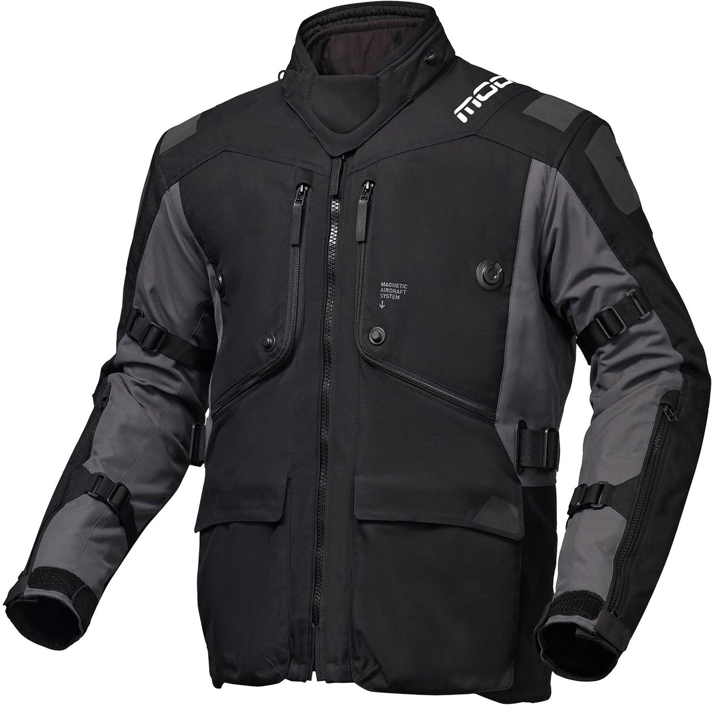 Modeka Motorradjacke Aeris II Motorrad-Textiljacke Airbag vorbereitet,Verbindungsreißverschluss,Ellenbogenprotektore Bild 5
