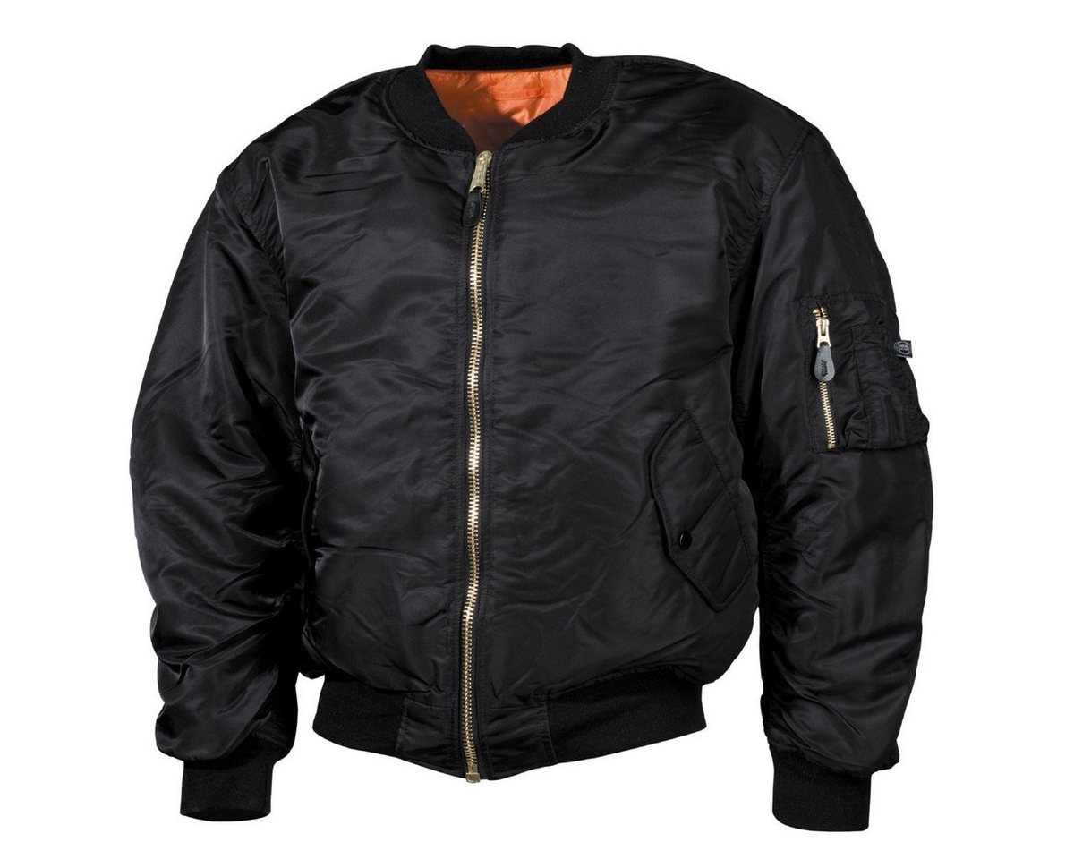 MFH Outdoorjacke US Pilotenjacke MA1, schwarz, große Größen