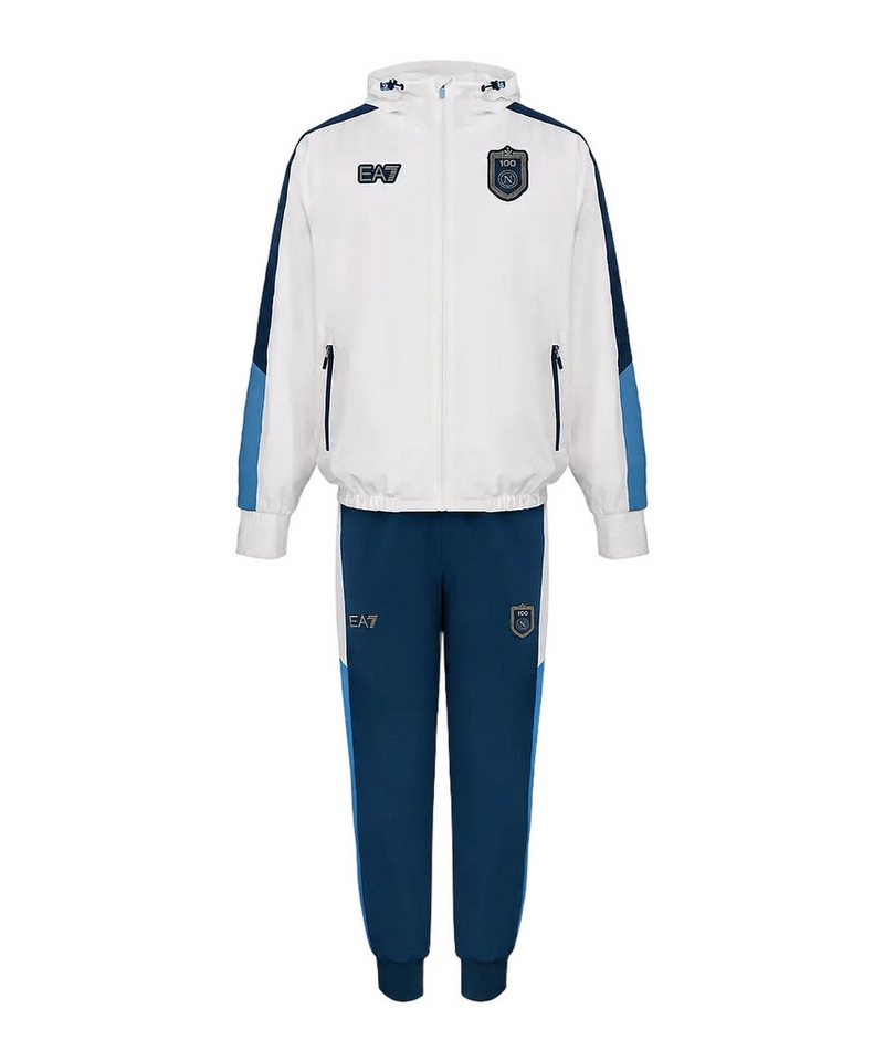 Emporio Armani Sportanzug EA7 SSC Neapel Trainingsanzug Weiß