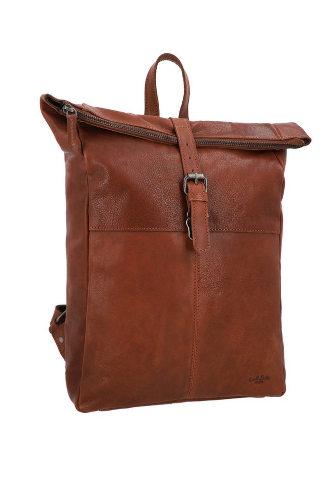 Gusti Leder Rucksack Gusti Leder big backpack Valja (1-tlg), Rucksack Lederrucksack Vintage Wanderrucksack Braun Leder