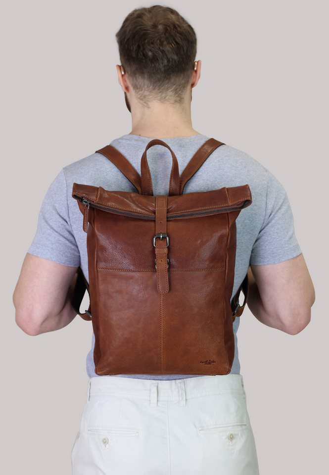 Gusti Leder Rucksack Gusti Leder big backpack Valja (1-tlg), Rucksack Lederrucksack Vintage Wanderrucksack Braun Leder Bild 5