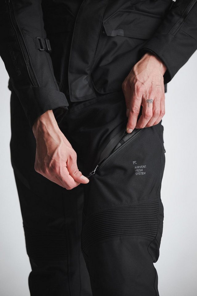 Modeka Motorradhose Aeris II wasserdichte Motorrad Textilhose 3-Lagen-Laminat,Hüftprotektoren enthalten,Knieprotektoren enthalt Bild 2