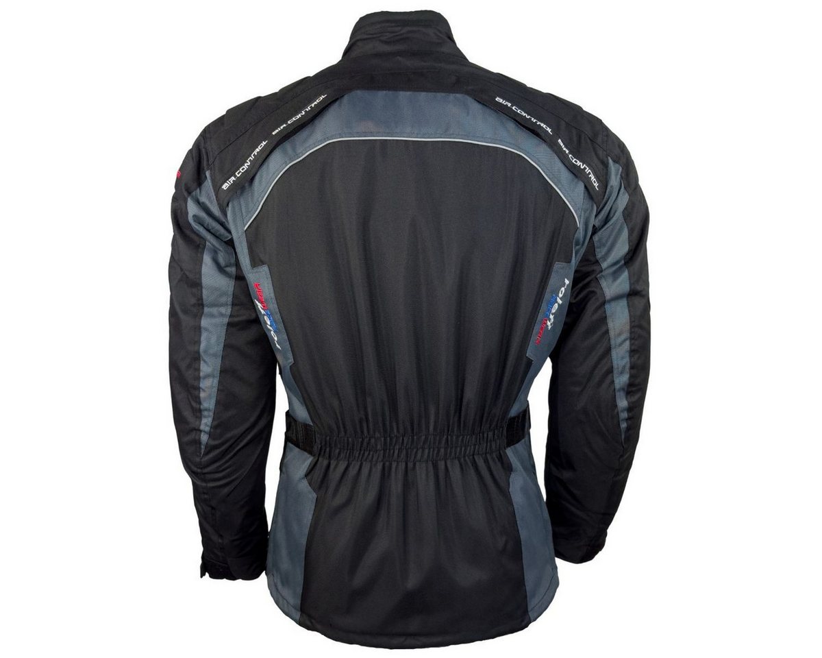 roleff Motorradjacke RO781 - Schwarz-Grau, wasserdicht, atmungsaktiv & mit Protektoren auch in großen Größen, in verschiedenen Farben erhältlich Bild 4