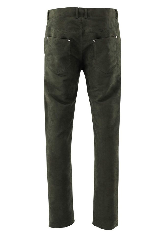 OS Trachten Outdoorhose Spefu lang, schmal zulaufend, Hirschhornoptik-Knopf, 5 Taschen, Lederimitat Bild 3