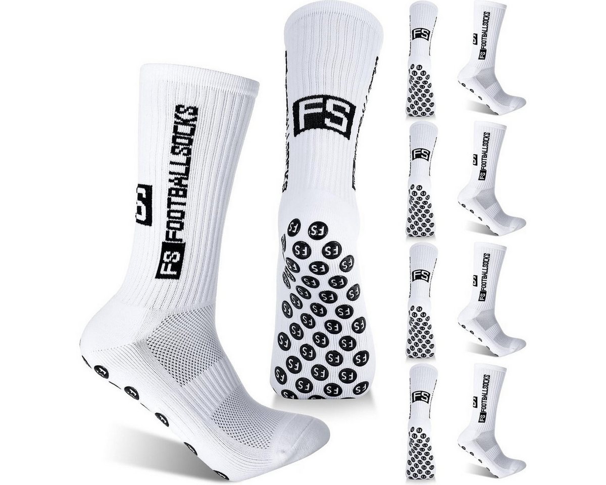 Kraftverdia Sportsocken Grip-Socken 5 Paar Anti-Rutsch Sportsocken Fußball Basketball 39-46