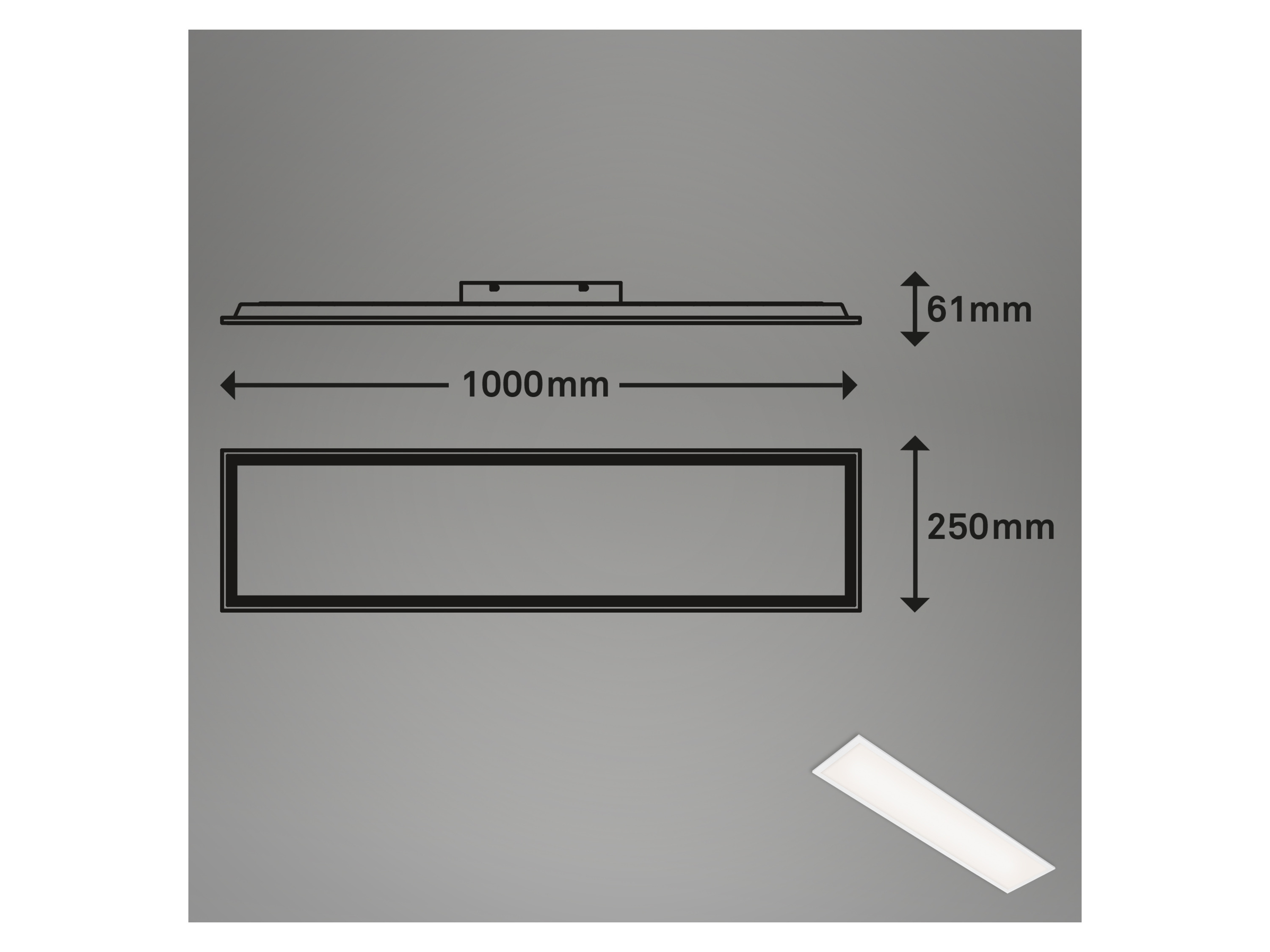 BRILONER LED-Decken-Panel, dimmbar (Weiß)