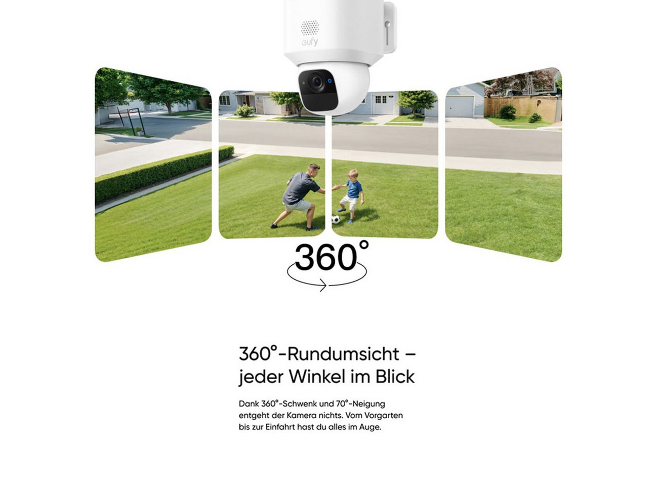 Anker Innovations Eufy SoloCam E30 - Netzwerk-Überwachungskamera - schwenken / neigen - Turret - Außenbereich - wetterfest - Farbe (Tag&Nacht) Bild 4