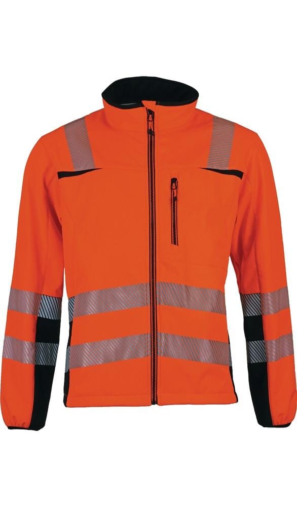 Warnschutz-Softshelljacke Prevent® Trendline orange / schwarz Größe xl - PTW-SN/XL/68 - Asatex