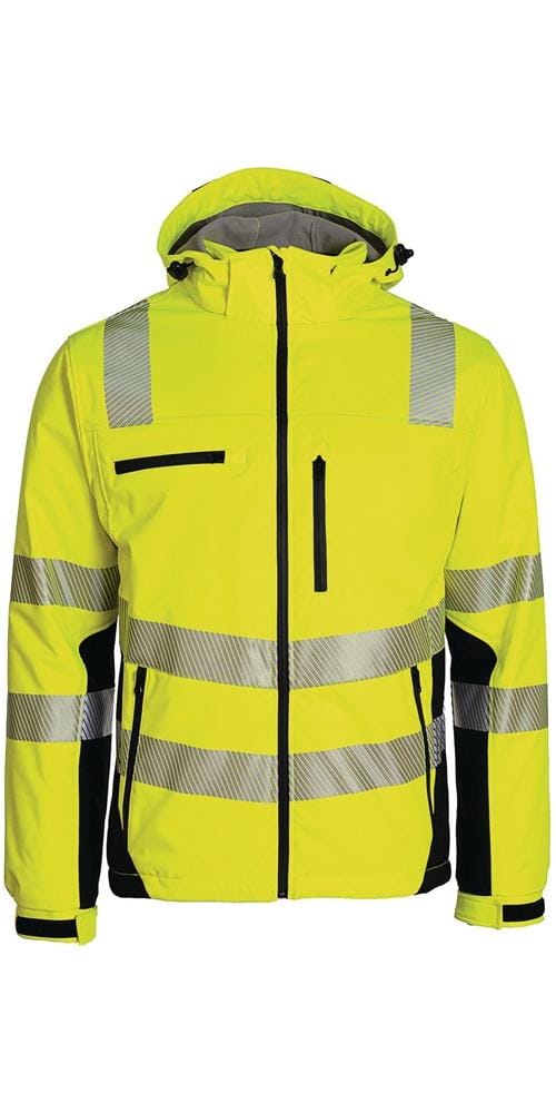 Winter-Warnschutzsoftshelljacke Größe m gelb-schwarz