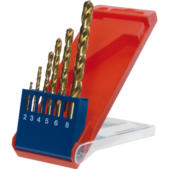 427040 hss Metall-Spiralbohrer-Set 6teilig 2 mm, 3 mm, 4 mm, 5 mm, 6 mm, 8 mm M2 din 338 Zylind - KWB