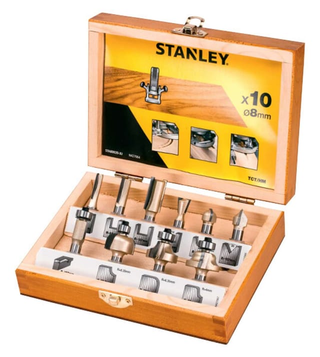 Zubehör - 10-teiliges Fräser-Set STA80020-XJ - Stanley