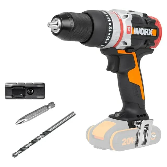 Worx WX354.9 Schlagbohrmaschine kabellos schwarz 20 V
