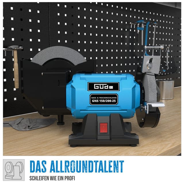 Güde - Nass Trockenschleifer 150/200-25 Schleifmaschine Schleifbock Nasschleifer