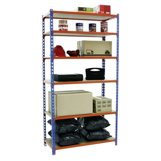 Simonrack Regal Maderclick blau orange Holz 2510 mm