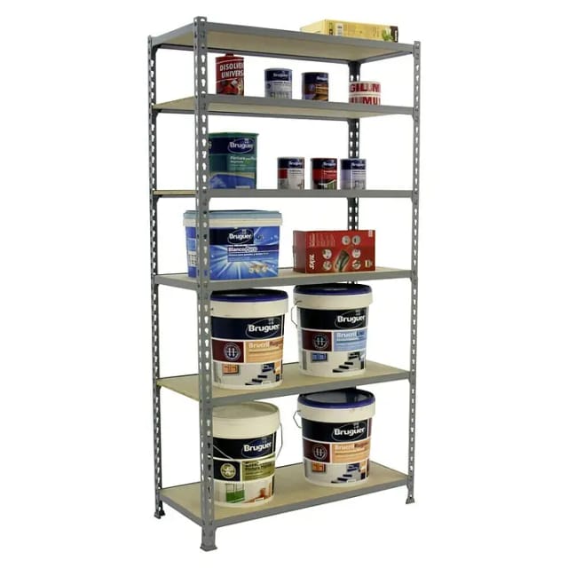 Metallregale KIT MADERCLICK 6/500 GRAU/HOLZ