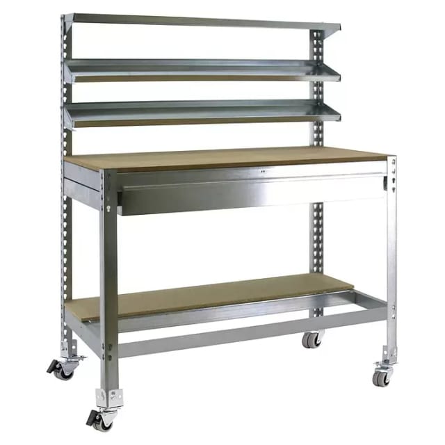 Simonrack Moderner Arbeitsbereich Grau und Holz