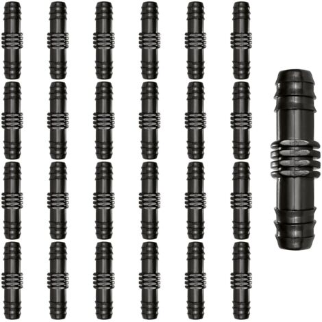 25 Schlauchverbinder 16 Mm Schwarzer Kunststoff Gerader Schlauchanschluss Bewasserungssystem