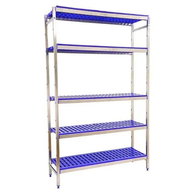 Simonrack Regal ohne Schrauben Edelstahl Blau 2000x860x500 mm