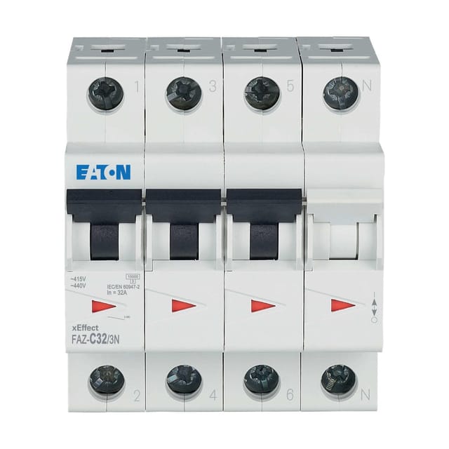 Leistungsschalter 3P+NC 32A 15kA AC FAZ C32/3N 278978