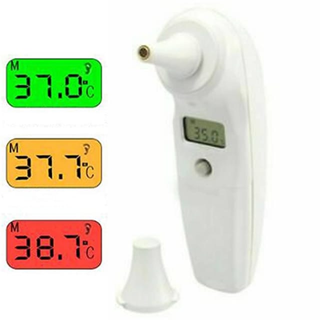 Trade Shop Traesio - Trade Shop - orecchio digital infraroxal termometro mit display 3 colours 32,0 a 42,9°C 1 sec -
