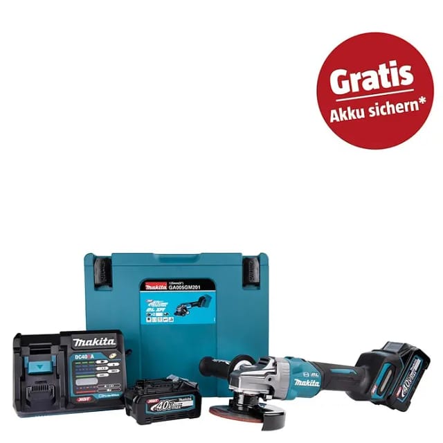 Schleifer ø 125 mm 40 v max Li-Ionen 4 Ah Makita GA005GM201