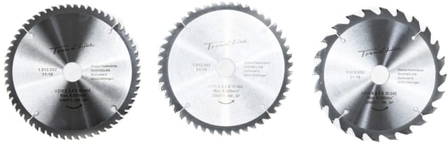 Trendline - HM-Kreissägeblätter 3-teilig je 210 mm, Bohrung 30 mm, 24 48 60 Zähne
