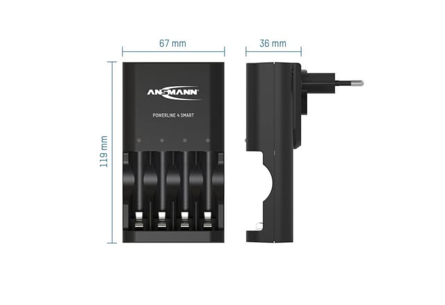 Akku Ladegerät für 1-4 NiMH aa/aaa Akkus – inkl. 4x aa 2100mAh - Ansmann