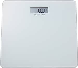 King Home Gießereiwaage mit LCD-Anzeige max. Kapazität 150KG weißer Glassockel 30x30x1,7h cm