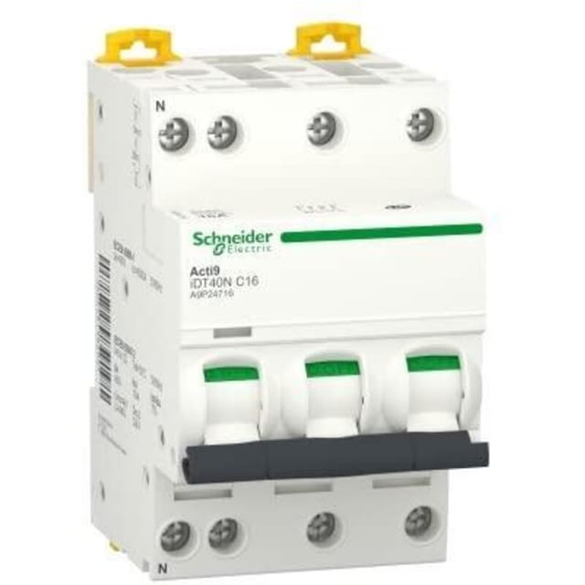 Schneider Electric ACTI9 IDT40N Leitungsschutzschalter Weiß 3P+N